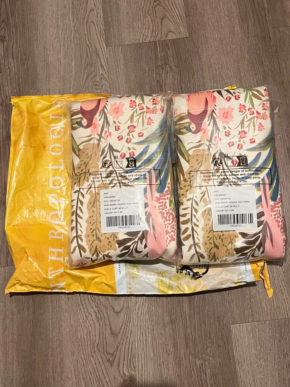 Anthropologie Anela printed curtain (S/2)